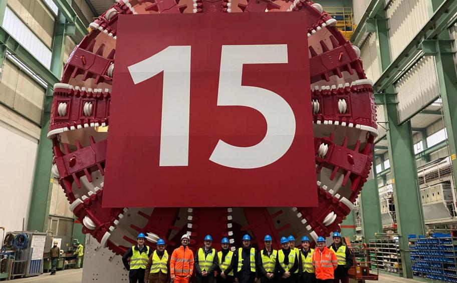 Le premier tunnelier pour notre marché 15 Est-1 réceptionné
