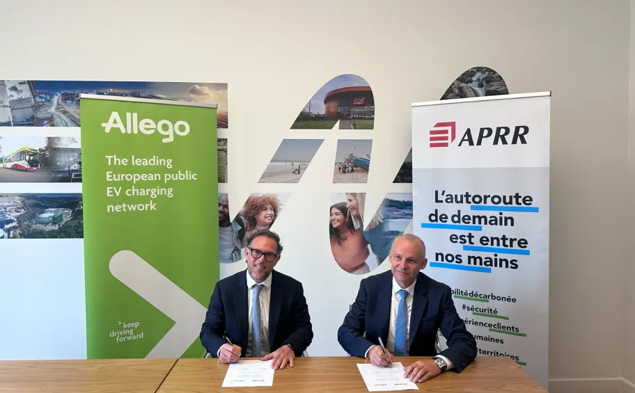APRR choisit Allego pour équiper 31 aires de repos en recharge rapide et ultra-rapide