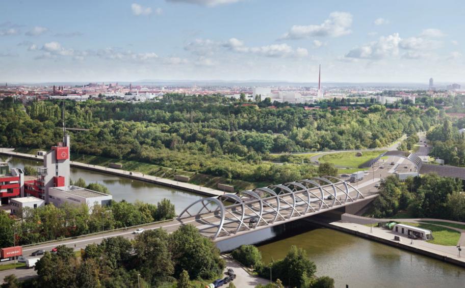 Eiffage remporte en groupement le contrat pour le remplacement de deux ouvrages d’art à Nuremberg en Allemagne, pour un montant de 110M€