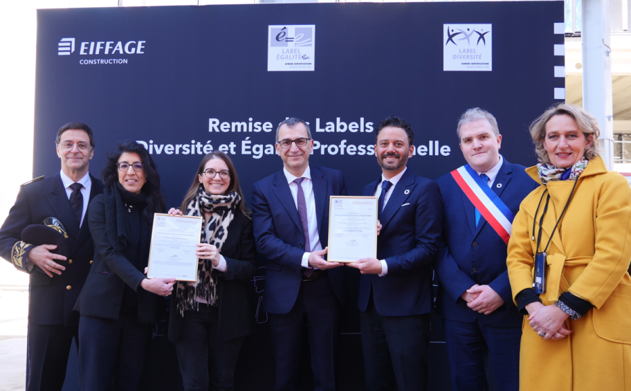 Eiffage Construction décroche les Labels Égalité Professionnelle entre les femmes et les hommes et Diversité