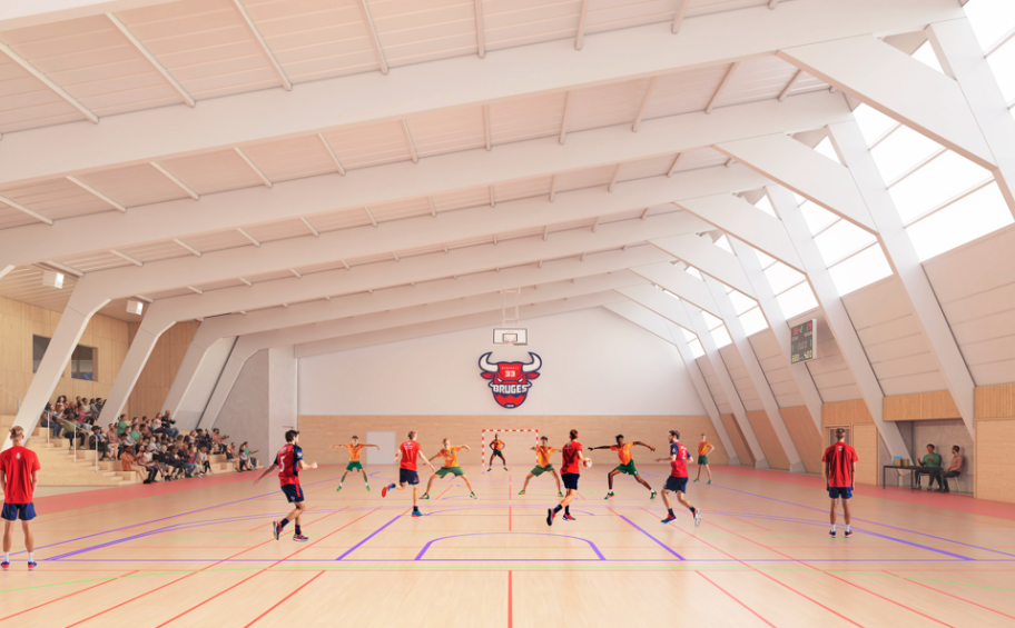 Eiffage Construction lance la réhabilitation de l'espace sportif Daugère à Bruges