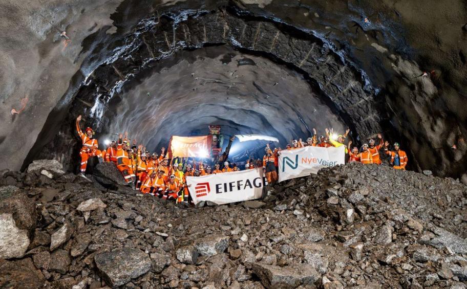 Sur le projet E18 | lot 2, en Norvège, Eiffage Génie Civil a terminé le creusement du tube nord du tunnel bitube de Bjønnås