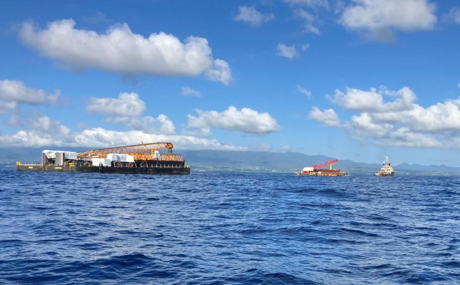 In Guadeloupe, ETMF continues work on extending Pier 12 at the Jarry terminal