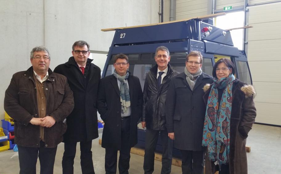 Eiffage en visite chez Poma, le spécialiste du transport par câble