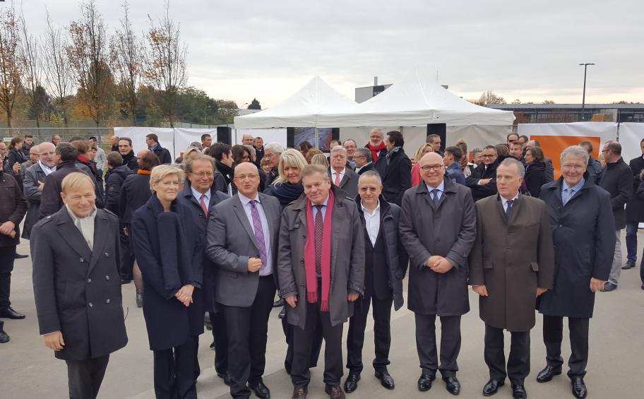 Eiffage Construction, Eiffage Concessions et Orange posent la première pierre du futur siège régional de l’opérateur