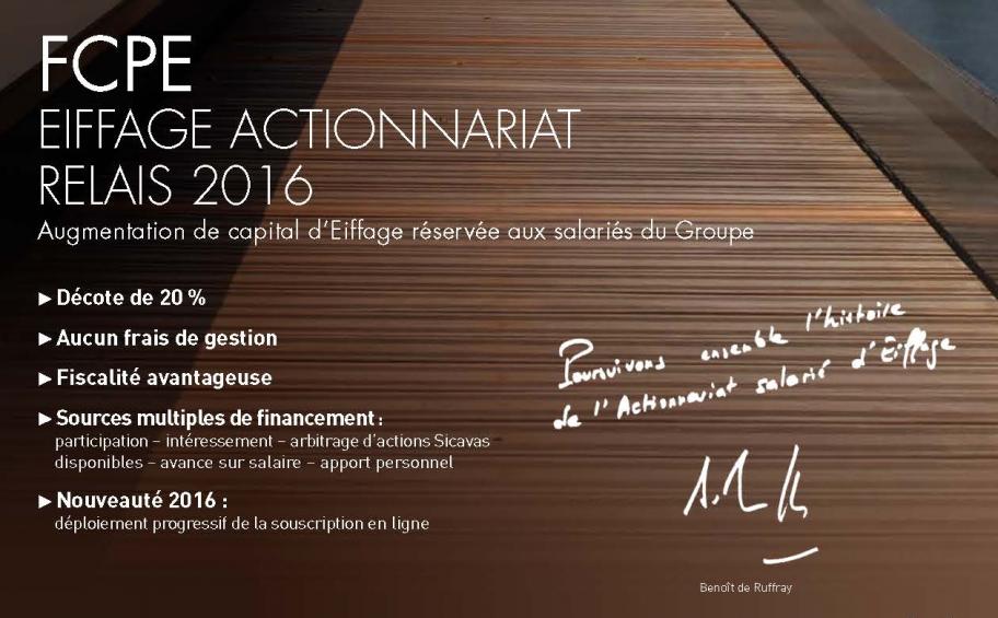 Actionnariat salarié : lancement lundi 14 mars de la souscription 2016