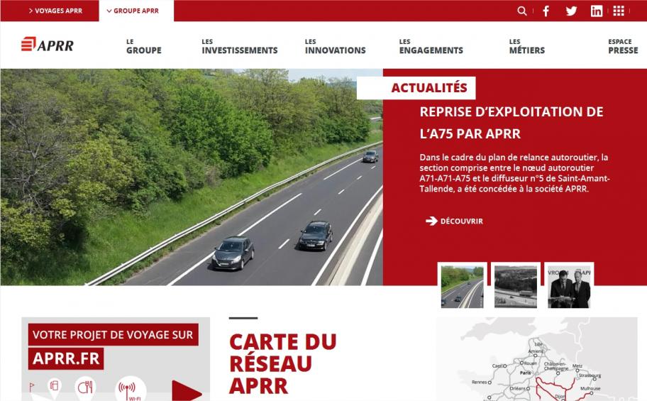 Web : le site institutionnel d’APRR fait peau neuve