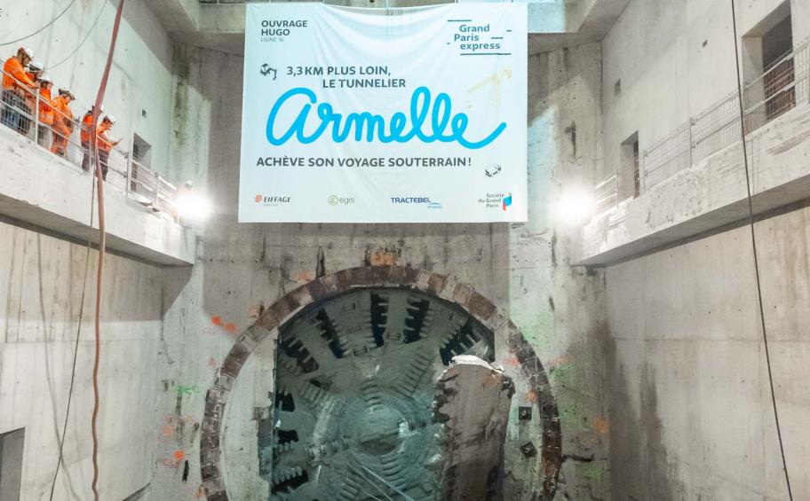 The Armelle tunnel boring machine has completed the digging of line 16