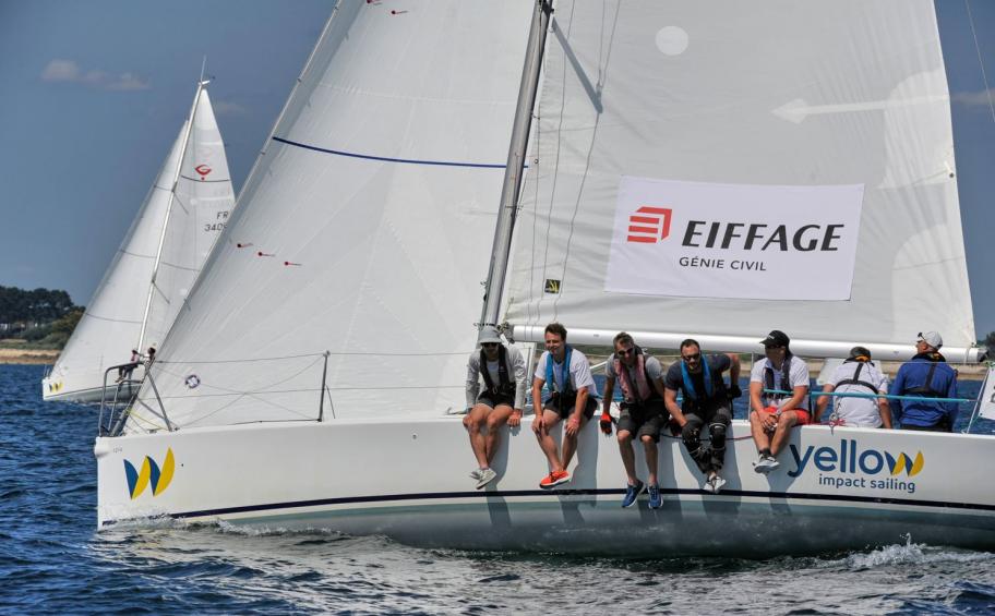 The Eiffage Génie Civil crew finishes 6th in the 34th Baticup