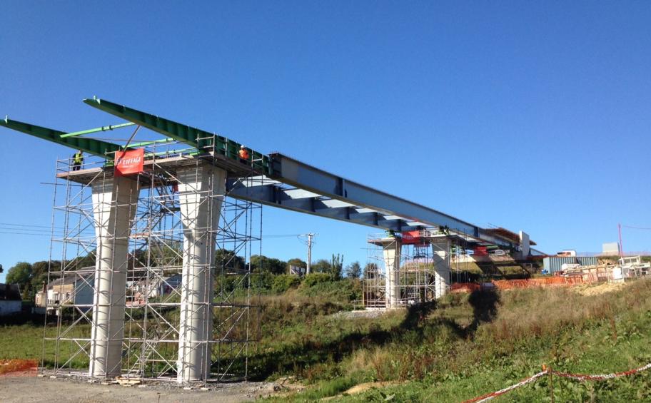 Premier lançage réussi pour Eiffage Génie Civil au Cateau-Cambrésis