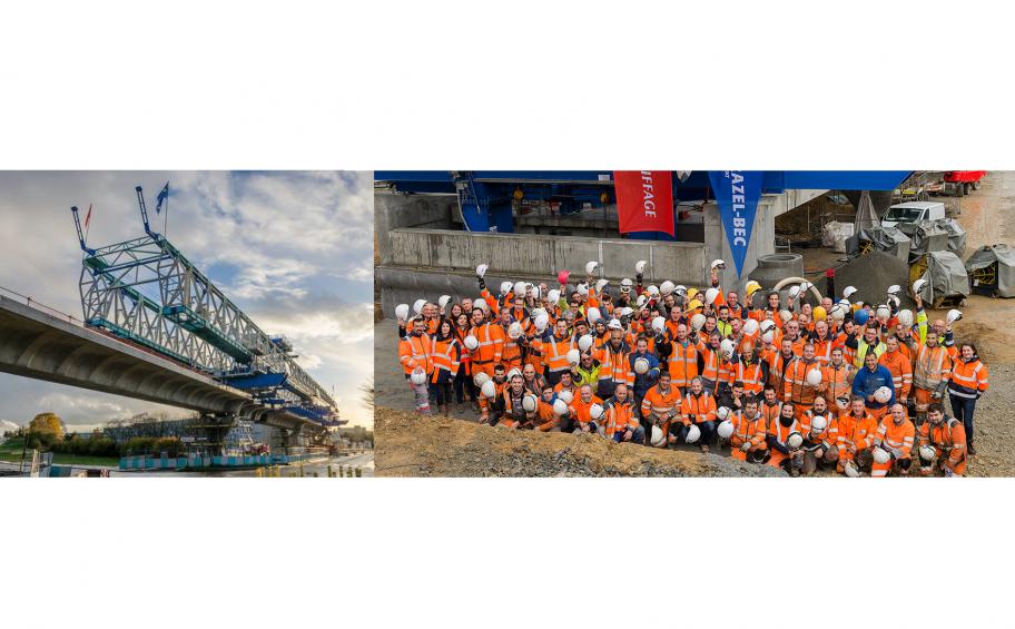 Last deck installed on Rennes Metro Viaduct