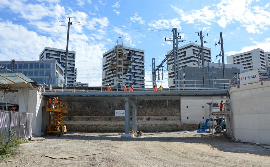 Eiffage Génie Civil continues work on Rosa Parks Station