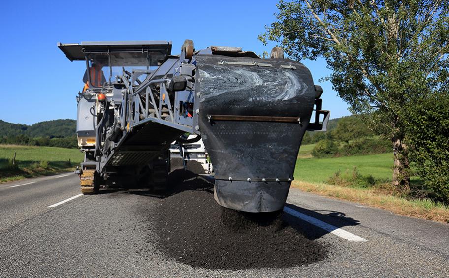 A major in-place recycling project on RD 919 for Eiffage Route