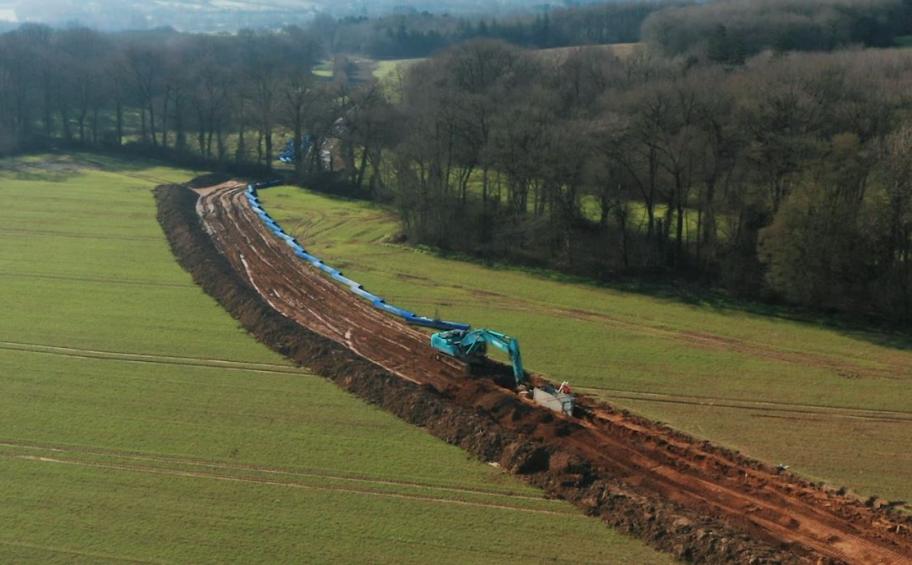 To the south of Rennes (35), DLE Ouest took part in the Aqueduc Vilaine Atlantique (AVA) link project.