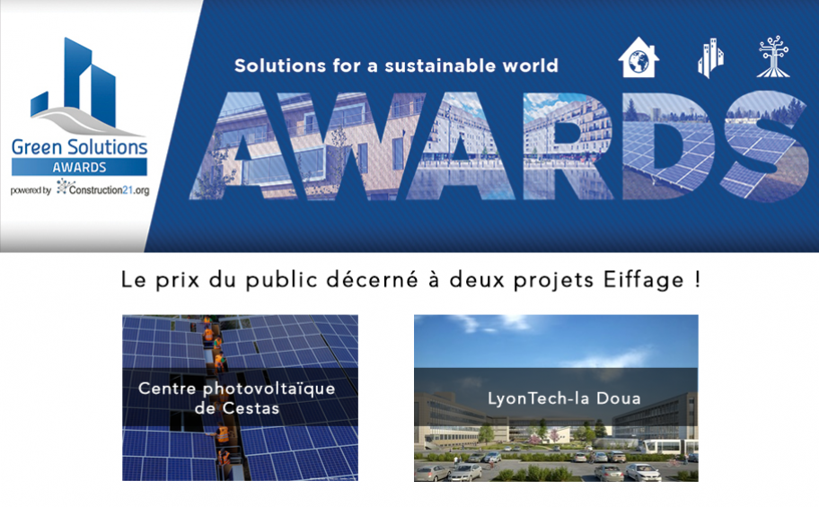 Two Eiffage projects receive 2017 “Green Solutions Awards”